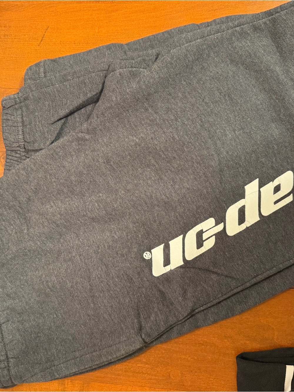 Women's Gray Logo Track Joggers with Side Script
